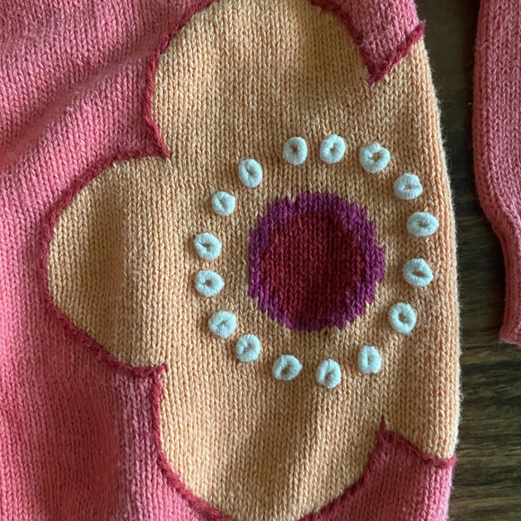 Greendog Coral Flower Cardigan Sweater Girls’ 24 Months - Picture 4 of 7